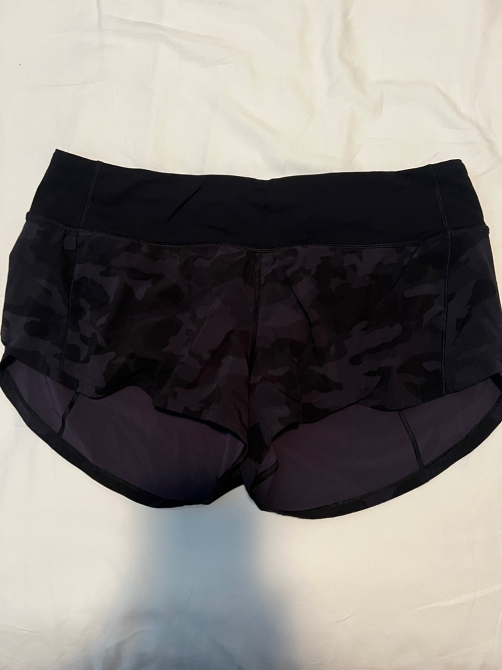 Women's Black Camo Performance Running Shorts